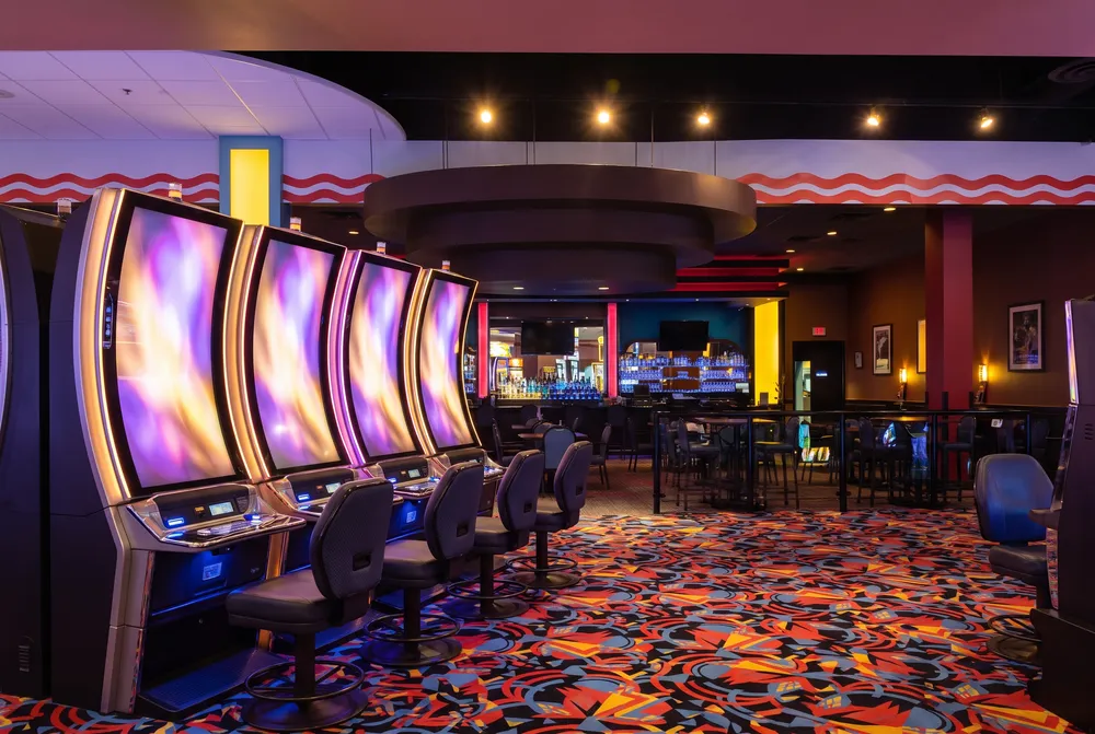 Row of slot machines at South Beach Casino